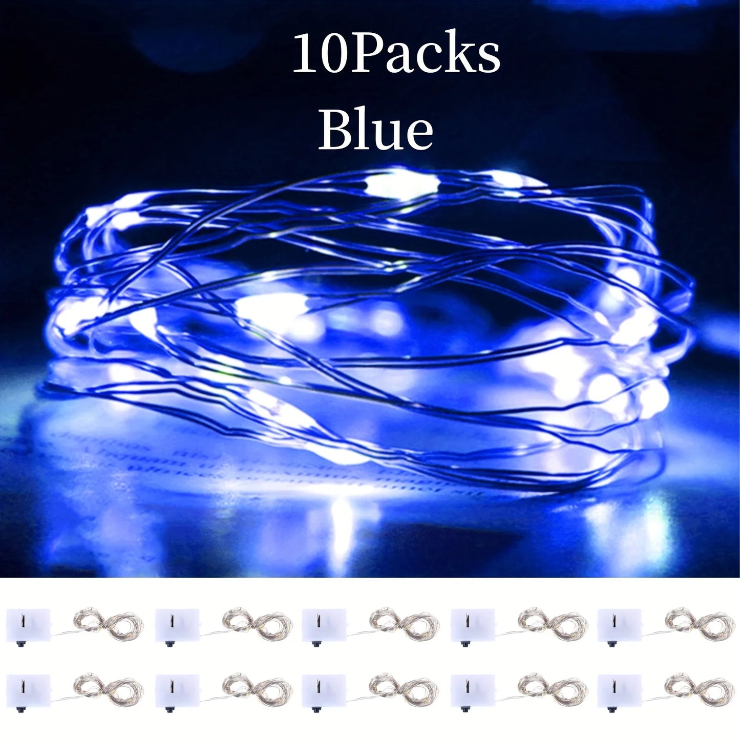 10Packs 3m LED String Lights Warm/Multicolor/Red/Green/Blue/Pink/Purple/White Christmas Atmosphere Firefly Lamp Starry Sky Light