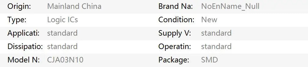 5PCS CJA03N10 SMT SOT-89 MOSFET Field-Effect Transistor