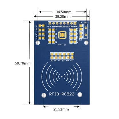 MFRC-522 RC522 RFID Reader Module for S50 Cards Keychain and Raspberry Pi
