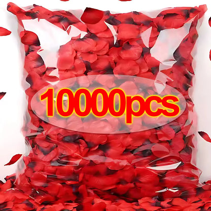 Artificial Red Rose Petals Silk Flower Decor for Wedding Party