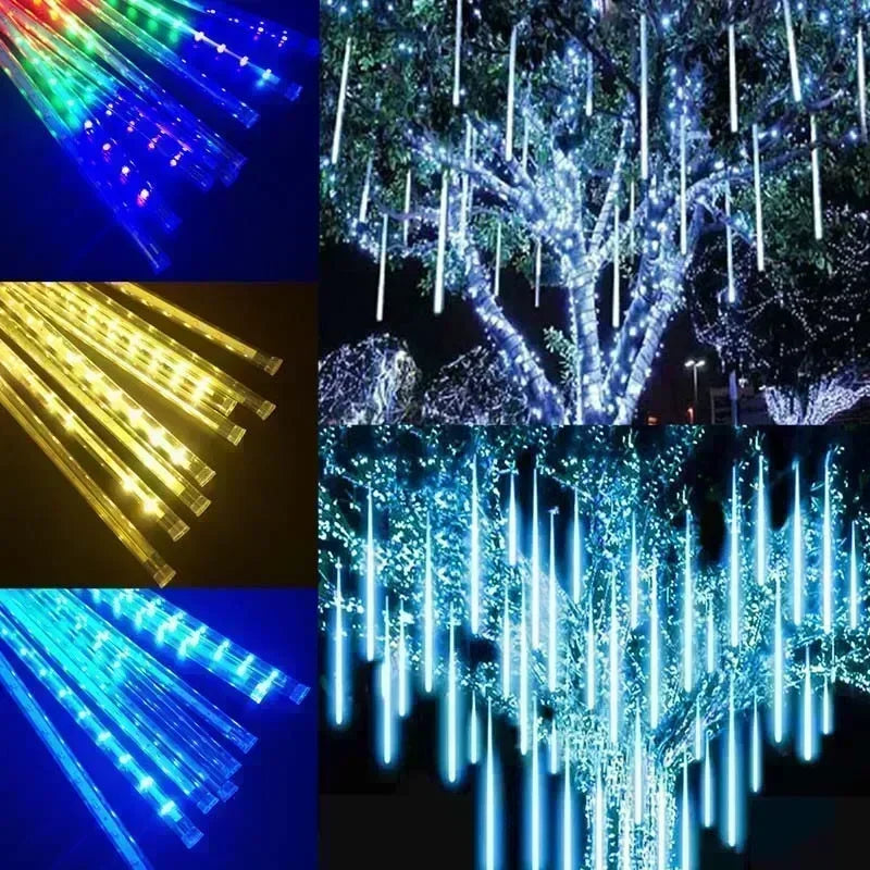 USB Powered LED Meteor Shower Rain Lights for Christmas New Year Decoration Garden Street Party Lighting