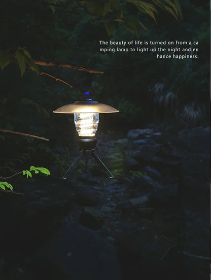 8000MAH Multifunctional Telescopic Camping Light LED Floodlight Flashlight with Stepless Dimming Charge Outdoor Tent Flashlight