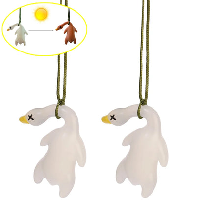 Color-Changing Duck Keychain Cartoon DIY Car Accessory