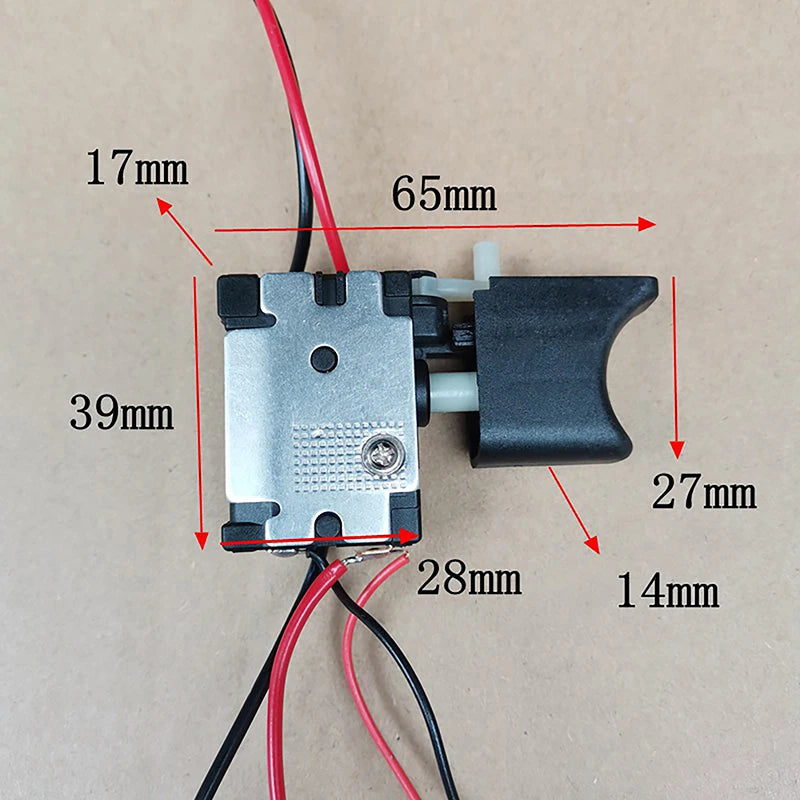 New Electric Drill Dustproof Speed Control Push Button Trigger SDC Cordless Drill Switch