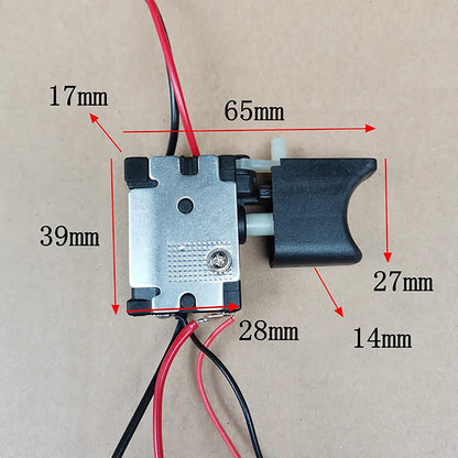 New Electric Drill Dustproof Speed Control Push Button Trigger SDC Cordless Drill Switch