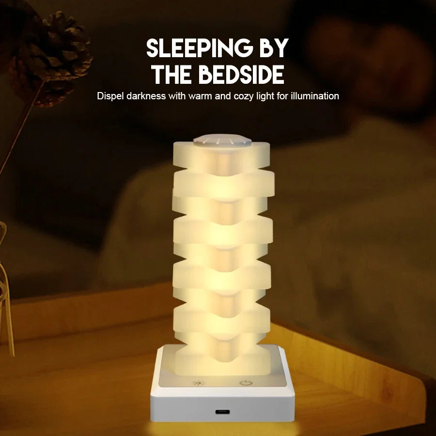 RGB 16 Color Charging Night Light Dazzling Bedroom Bedside Atmosphere Light Decor LED Light DIY Assembly Creative Gift Desk Lamp