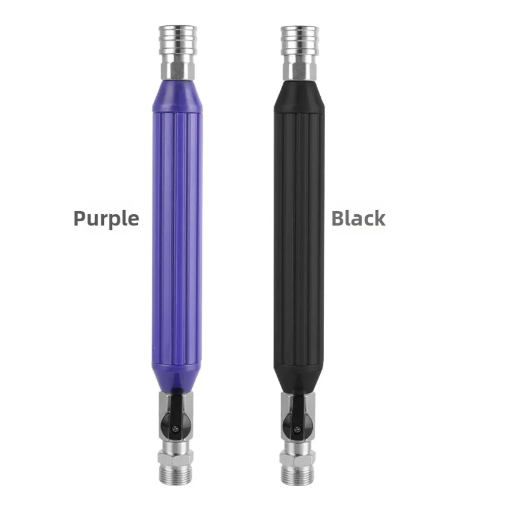 Car Washing Quick-Connect Nozzle — Power Washer Spray Gun Attachment Purple &amp; Black Universal Fit