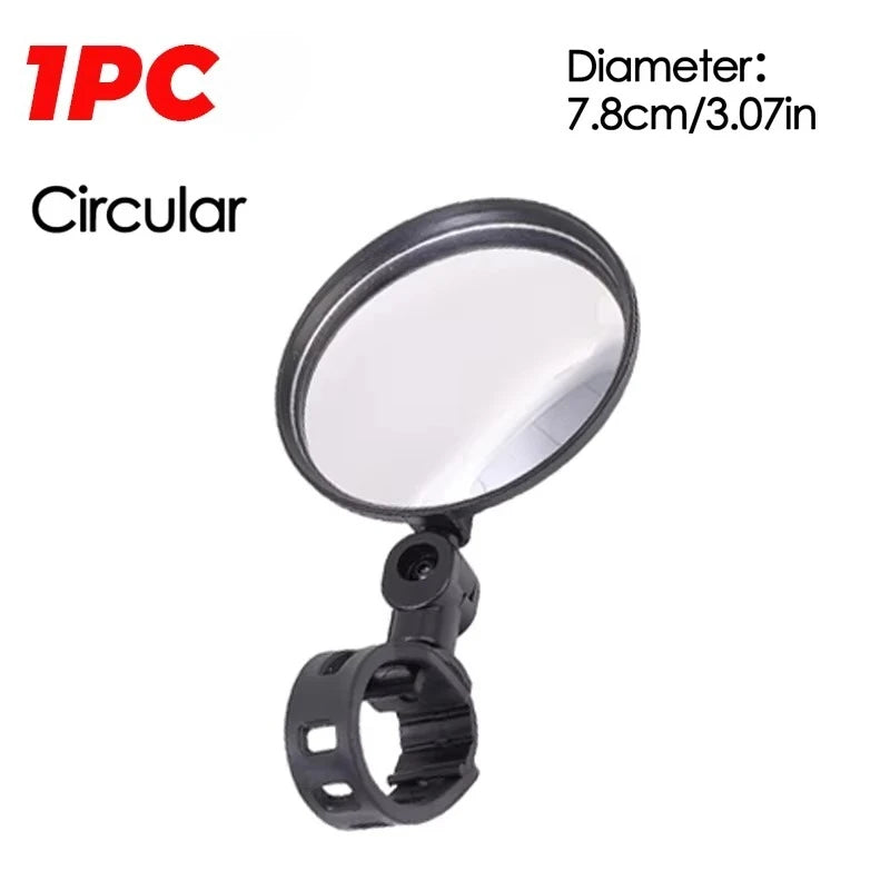 2/1pcs Bicycle Rearview Mirror Adjustable Rotate Auxiliary Handlebar Mount Wide-Angle Convex Cycling Rear View Mirrors Accesso