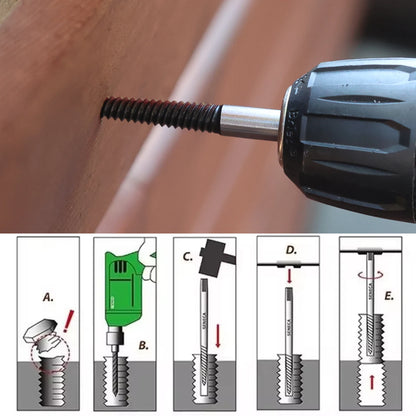 Screw Extractor Set 5/6/11PCS High Carbon Steel Damaged Screw Remover Broken Bolt Extractor Kit