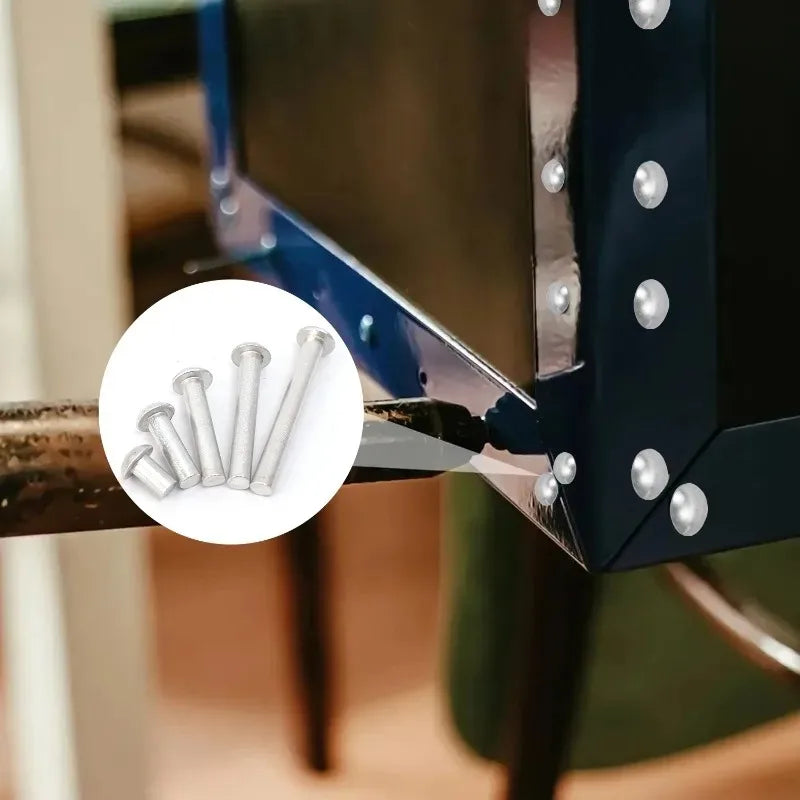 Aluminum Alloy Half Round Head Rivets — Hammer Drive Tapping Expansion Core Rivet Knock Type Fastener