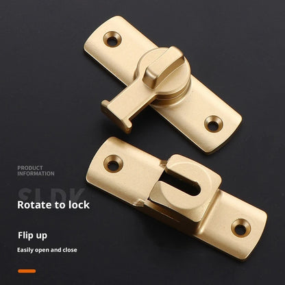 New Punch-free Hasp Latch Door Lock Black Cabinet Locks Kids Safety Lock  Sliding Door Anti-pried Hook Lock Hardware