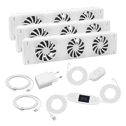 Upgrade 5.0 Duo-Set Radiator Fan Smart Radiator Booster Extension Set Ventilator Fan European Standard 5V Household Radiator