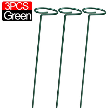 35/45/55cm Garden Support Stake Ring Metal Garden Plant Support Single Stem Shrub Holder for Plants Rose Flowers Vegetables Vine