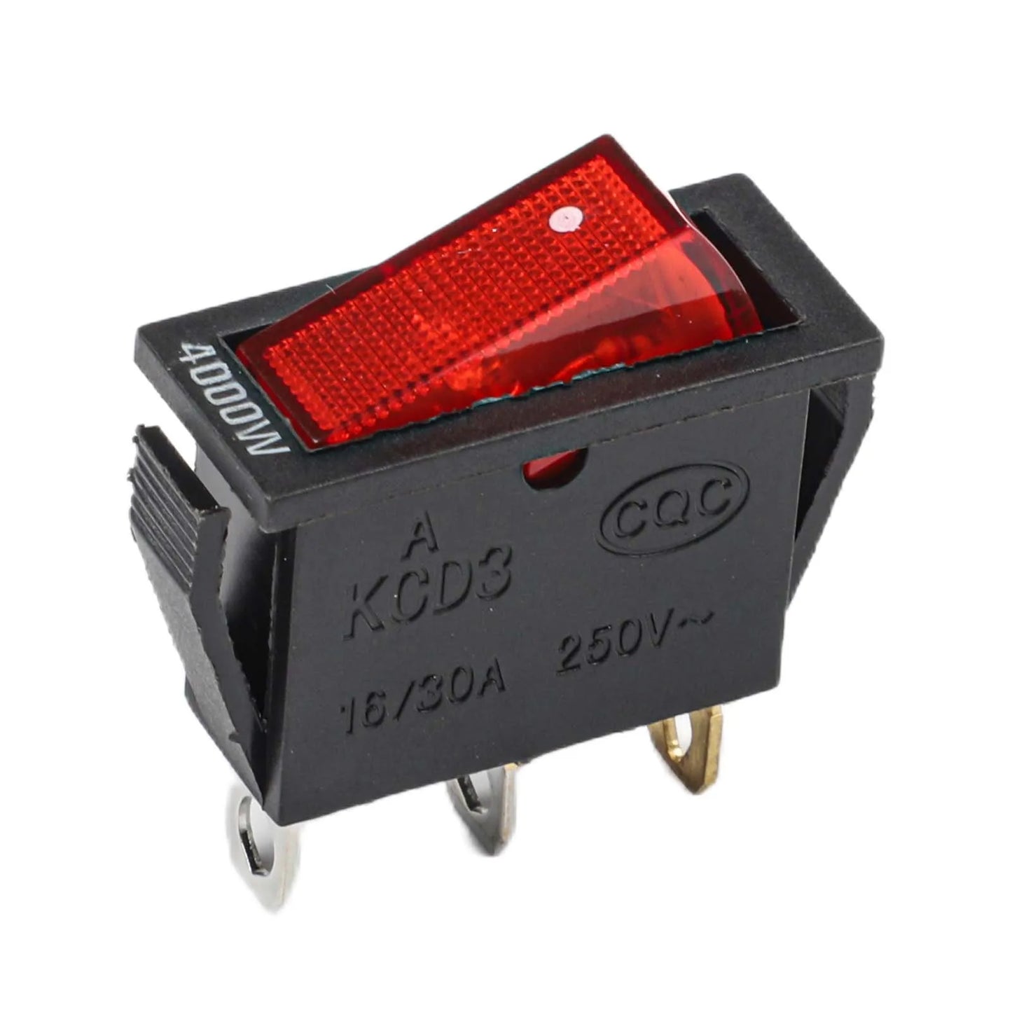 KCD3 Red Button On-Off 3Pin DPST Plastic And Metal Boat Car Rocker Switch 15A20A 250V125VAC 31x14x32mm Electrical Appliances