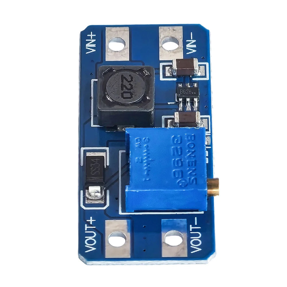 MT3608 DC-DC Adjustable Step-Up Boost Module 2A Type-C/Micro USB 2-24V to 5V/9V/12V/28V