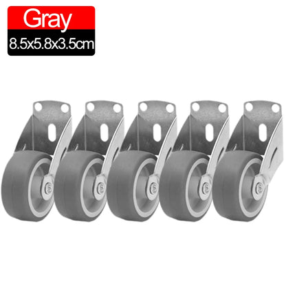 5/1pcs Furniture Casters Wheels Soft Rubber Swivel Caster Quite Roller Wheels for Trolley Baby Crib Bed Wheels Home Accessory