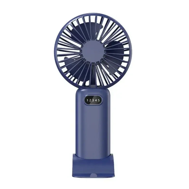 Creative Mini Handheld Small Fan USB Charging Portable 5 Speed High Wind Desktop Office Travel Pocket Fan Student Indoor Quiet