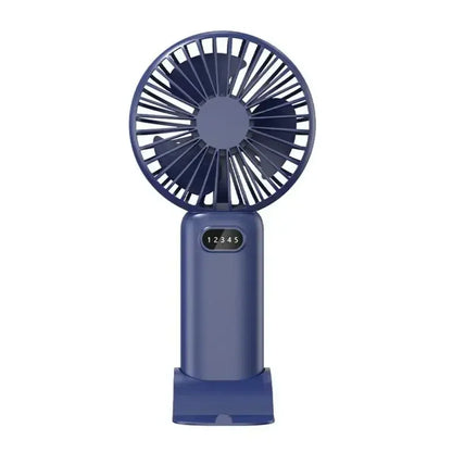 Creative Mini Handheld Small Fan USB Charging Portable 5 Speed High Wind Desktop Office Travel Pocket Fan Student Indoor Quiet