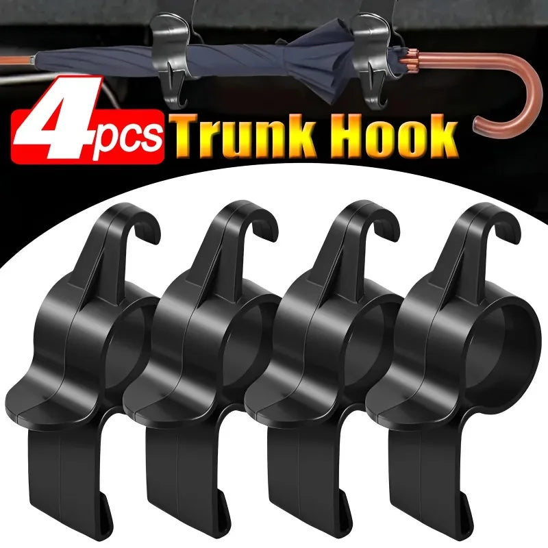 Car Umbrella Holder & Trunk Hook – Multi-Functional Storage Organizer for Umbrella, Towel & Accessories (1/4pcs)