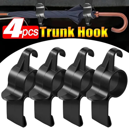 Car Umbrella Holder & Trunk Hook – Multi-Functional Storage Organizer for Umbrella, Towel & Accessories (1/4pcs)
