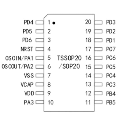 5PCS APM32F003F6P6 32-Bit Microcontroller TSSOP-20 32F003F6P6