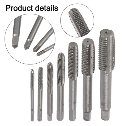7Pcs For M3 Metric Thread Tap Drill Bits Set with HSS Straight Fluted Screw Taps for Stainless Steel and General Steel