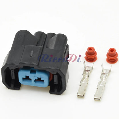 2 Pin Automotive Fuel Injector OBD2 Connector Male and Female Waterproof Wiring Plug Compatible with 6189-0533 for Honda