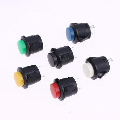 New 5/10Pcs Momentary Push Button Switch R13-507 16mm Round Switch 2Pins ON-OFF Self-res Panel Mounting
