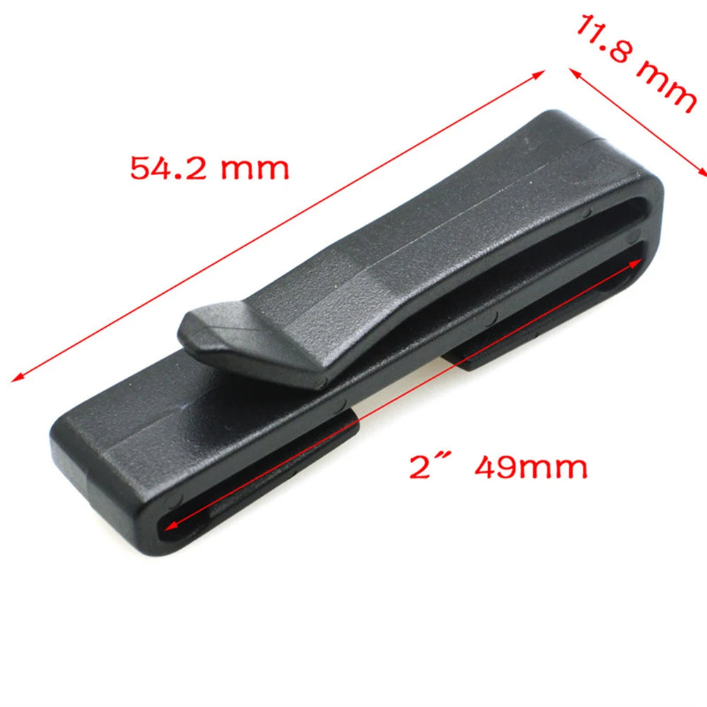 Reliable Sturdy Black Plastic Backpack Strap Adjustable Closing Buckle Convenient Dimensions Slip Keeper Buckle X Belt Buckle