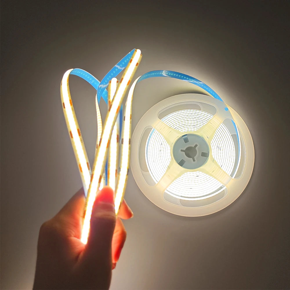 USB 5V LED Strip Light COB Touch Dimmer Control Lamp High Density RA90 Flexible Tape Lights 320Leds/m For Home Cabinet Decor