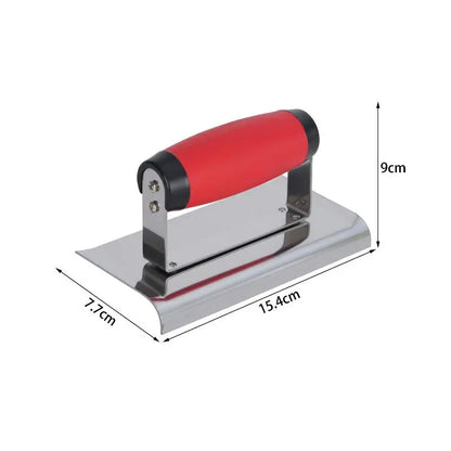 New 1Pcs Rubber Handle Plastering Trowel Concrete Trowel Drywall Tools Stainless Steel Corner Shaping Trowels Corner Tool