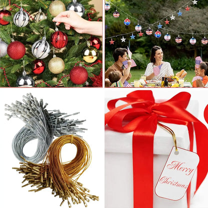 Christmas Tree Ornament Hanger Strings with Snap Locks 20cm