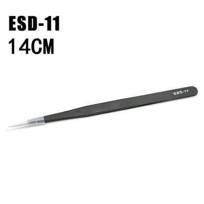 1.5mm Anti-Static Stainless Steel Tweezers – ESD Precision Set for Mobile Phone Repair
