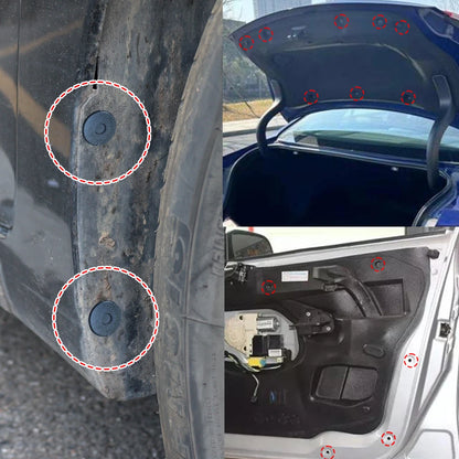 8mm Plastic Rivet Fasteners Push Pin Clips for Car Fender &amp; Bumper — Universal Automotive Body Trim Clips