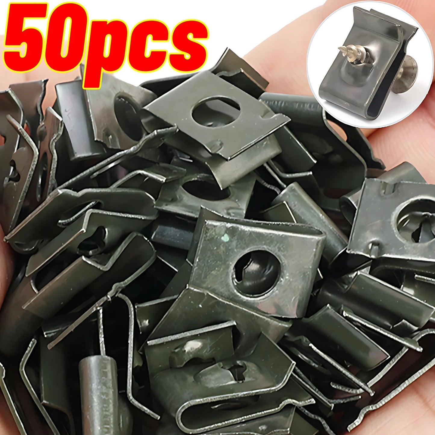 Car U-Type Metal Screw Fastener Clips Anti-Rust Bumper