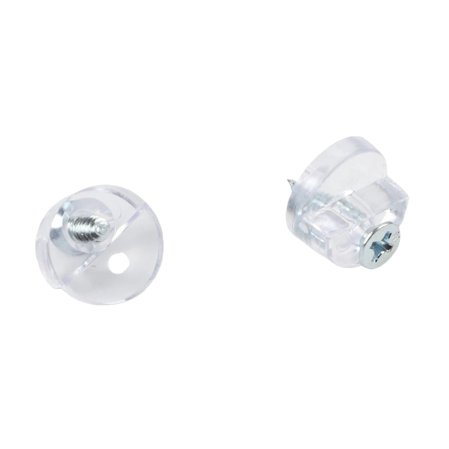 30 Set Plastic Glass Retainer Clips with Screws for Glass Panel Installation Compatible with 4mm Thickness Glass in Cabinets