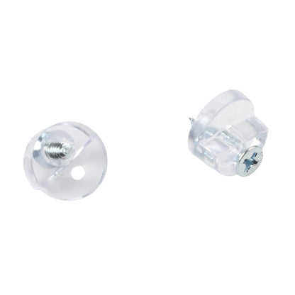 30 Set Plastic Glass Retainer Clips with Screws for Glass Panel Installation Compatible with 4mm Thickness Glass in Cabinets