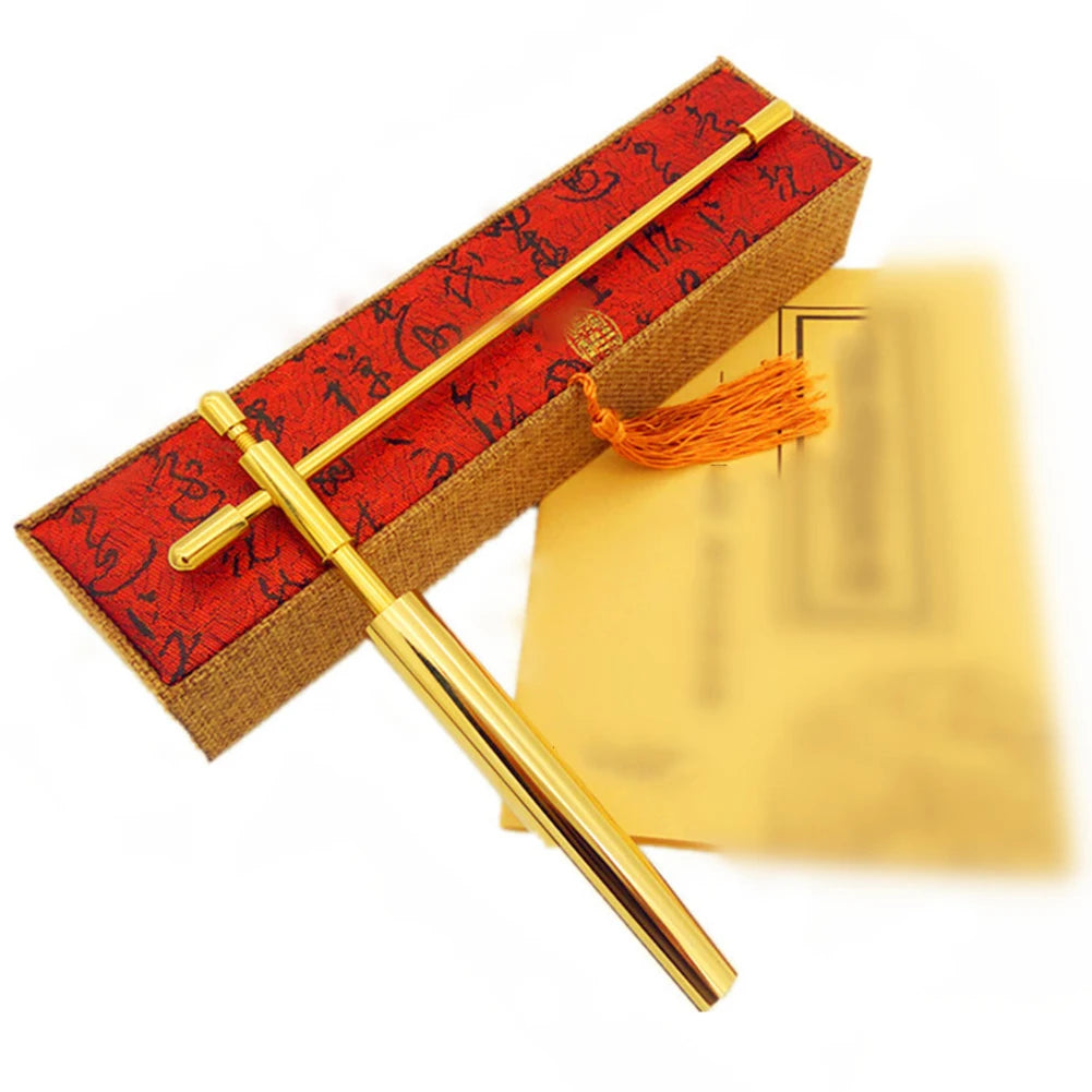 1pcs Pure Copper Probe Treasure Hunting Divination Tool Copper Rod Water Rods Handle Height 17 Cm Hand Length 21cm