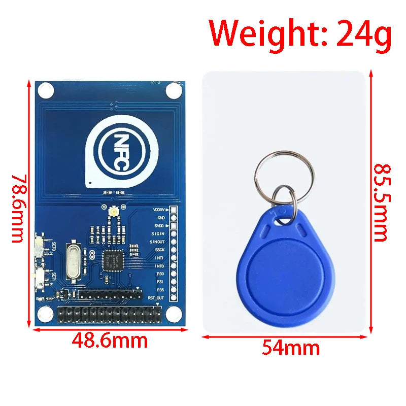 13.56MHz PN532 NFC Reader/Writer Module Compatible with Raspberry Pi