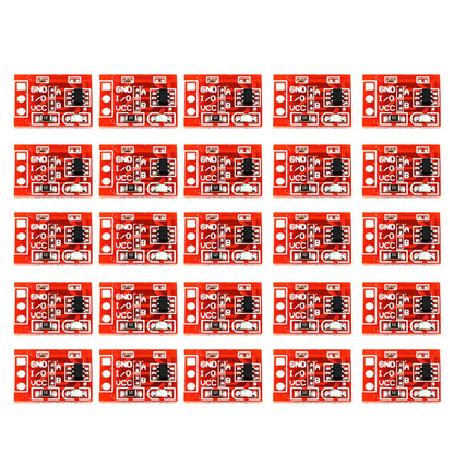20Pcs TTP223 Touch Button Modular Self-Locking Micro Capacitive Switch Red Single Capacitive Switch 2.5V-5.5V Electrical Equipme