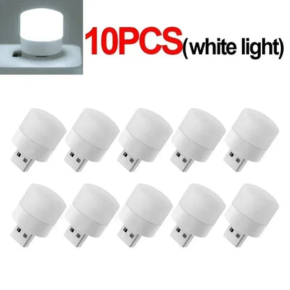 Mini USB Night Light – Warm White Eye Protection Reading Light, USB Plug LED Night Lamp for Computer & Mobile Power Charging (1/50pcs)