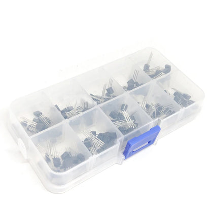 TO-92 Transistor Assortment Kit – BC337, BC327, 2N2222, 2N2907, 2N3904, 2N3906, S8050, S8550, A1015, C1815