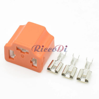 3 Pin 7.8 Series H4 Car Light Bulb Plug Ceramic High Temperature Resistant Socket AC Assembly Auto Relay Lamp Holder