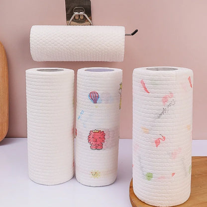 600/100pcs Reusable Kitchen Disposable Rags Reusable Non-Woven Cleaning Cloths Washing Dishcloths Rag Cloth Towels Scouring Pads