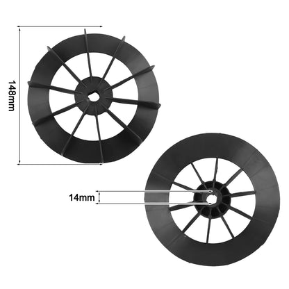 Plastic Replacement Fan Blade for Air Compressor Compatible with Direct Online Motor Features Low Noise and Stable Structure