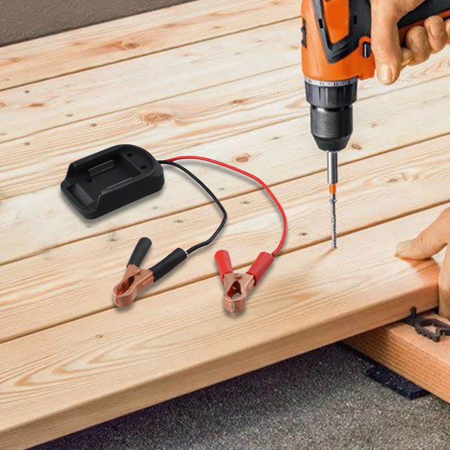 BL1830 Replacement Battery Adapter Jump Starting Batteries Strong Grip Clamps Booster Battery Cables Easy To Use For BL1815