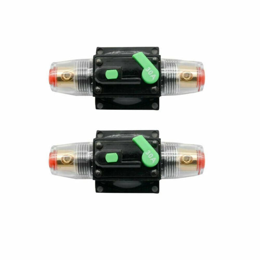 Car Boat 10A to 100A AMP Circuit Breaker Fuse Reset for 12V 24V 48V DC with Waterproof Housing and Manual Reset for Overload