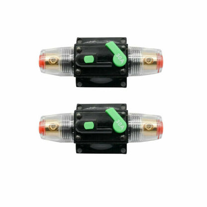 Car Boat 10A to 100A AMP Circuit Breaker Fuse Reset for 12V 24V 48V DC with Waterproof Housing and Manual Reset for Overload