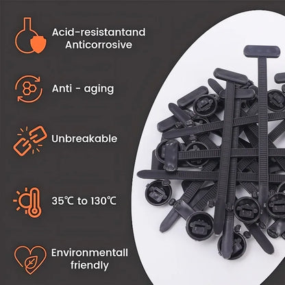 Nylon Cable Tie Buckle Auto Fastener Screw Self-Locking Zip Ties Car Trunk Engine Guard Panel Wire Management Strap Fixed Tools