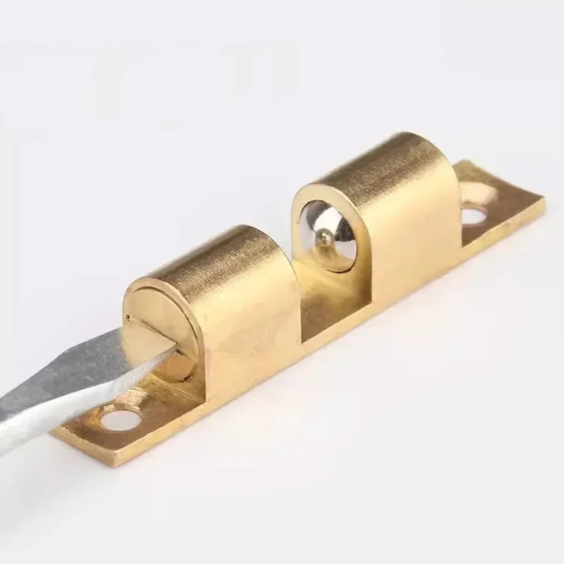 Wholesale Furniture Door Ball Latch Brass Double Roller Spring Ball Catch Latches Cabinet Closet Adjustable Tension Latch